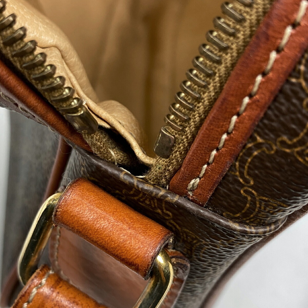 Celine Macadam Pattern Diagonal Canvas Shoulder B… - image 5